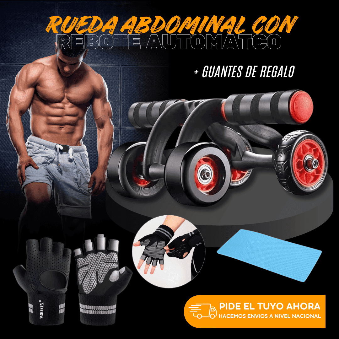 Rueda Abdominal + Guantes de entrenamiento GRATIS