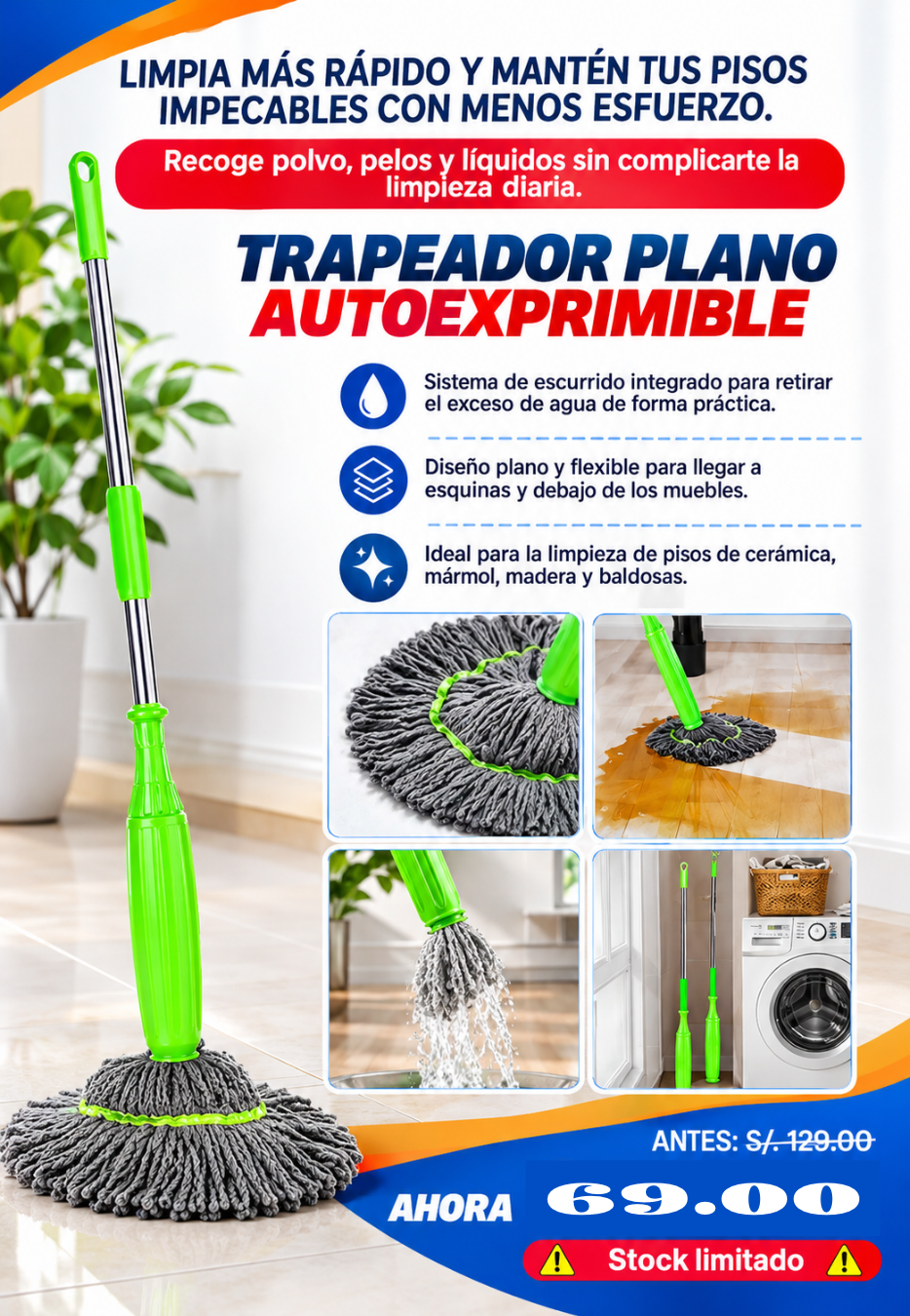 TRAPEADOR PLANO AUTOEXPRIMIBLE