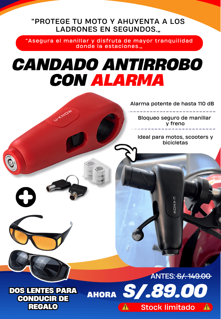 Candado Antirrobo con Alarma