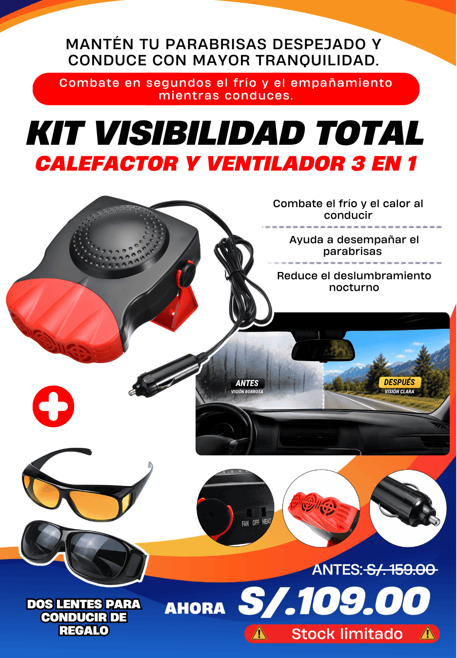 Kit Visibilidad Calefactor - Ventilador