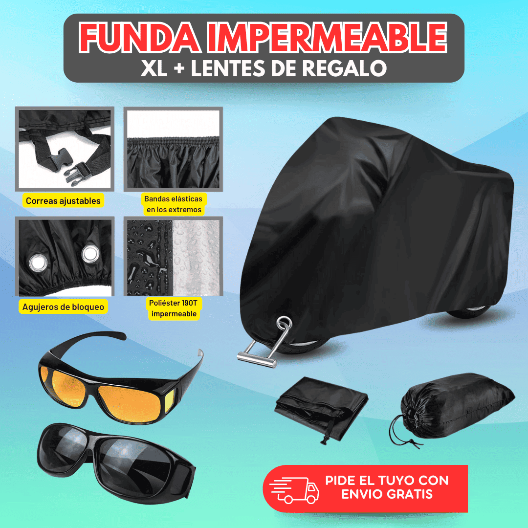 Funda Impermeable XL + 2 Lentes GRATIS