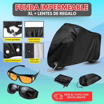 Funda Impermeable XL + 2 Lentes GRATIS