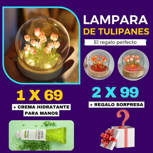 Lámpara de Tulipanes LED Romántica 🌷