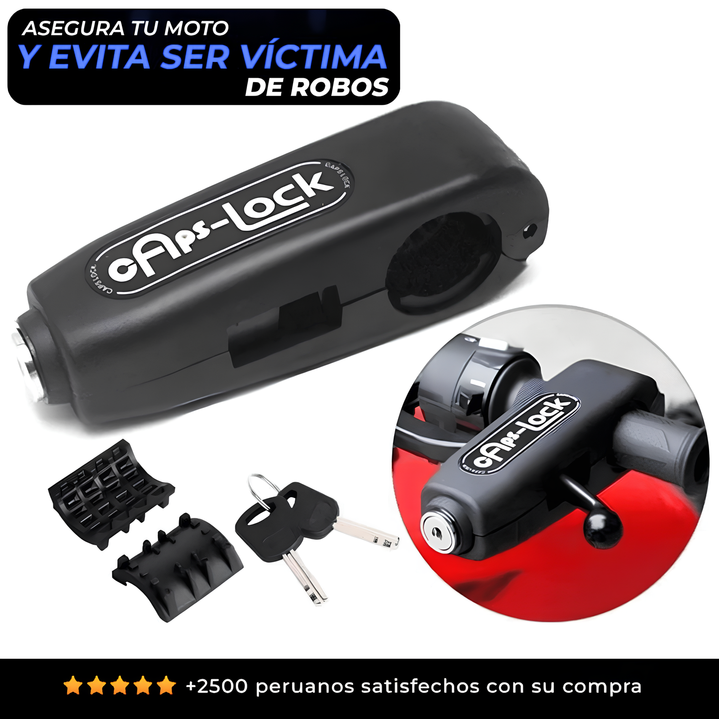 Candado Antirrobo Reforzada para Moto